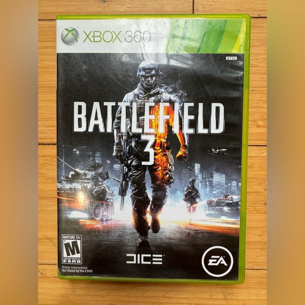 Battlefield 3 (Microsoft Xbox 360, 2011, 2-Discs) w/ Manual Included